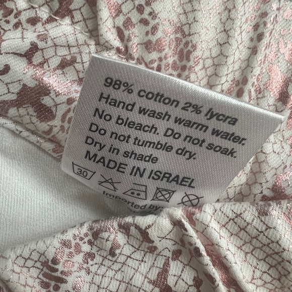 Bevy Flog rose gold python Shely pull on ankle pants size 27 - Picture 10 of 11